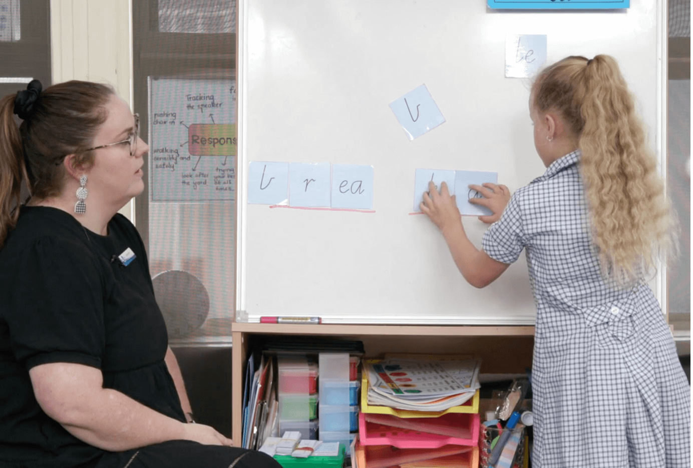 John and Tita with Mel, Learning Specialist, and Emma, Assistant Principal, at Lara Lake Primary School