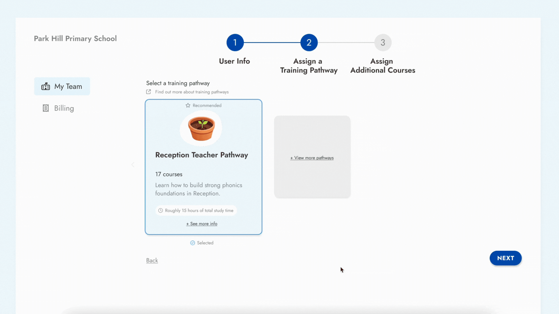 Training Pathways demo Training Pathways demo