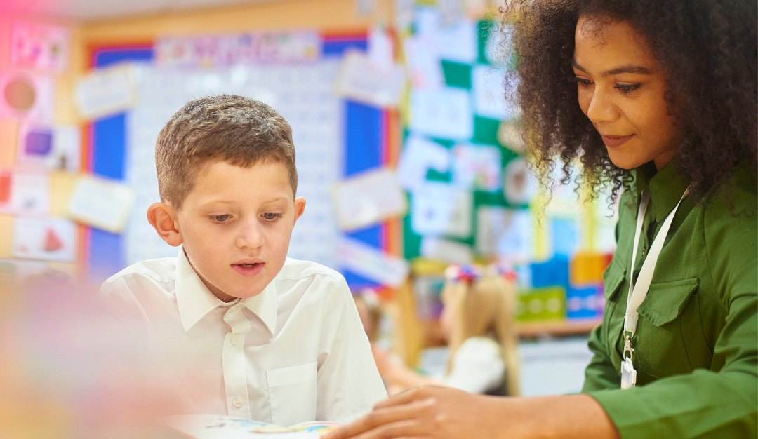 Teacher administering Phonics Screening Check 2025
