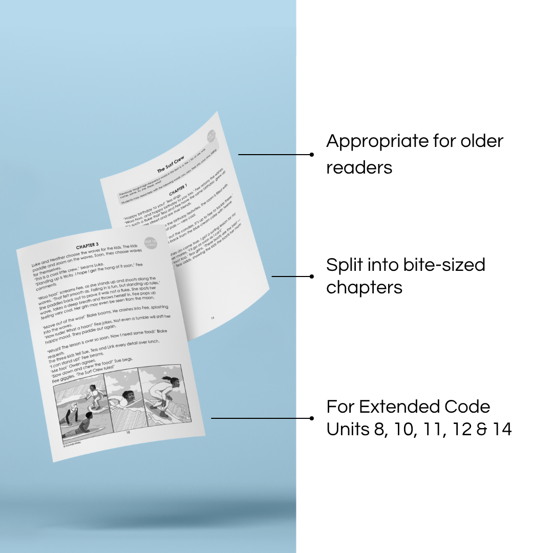 Appropriate for older readers Split into bite-sized chapters For Extended Code Units 8, 10, 11, 12 & 14