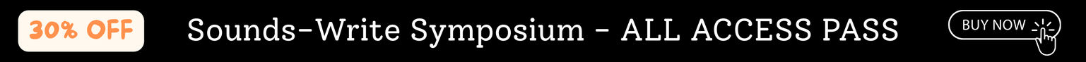 Black Friday discount: 30% off Sounds-Write Symposium. Buy now