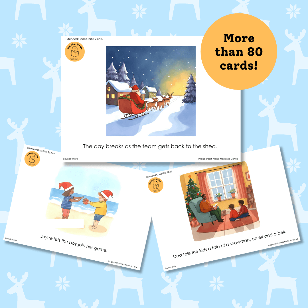 Extended Code Christmas Sentence Cards