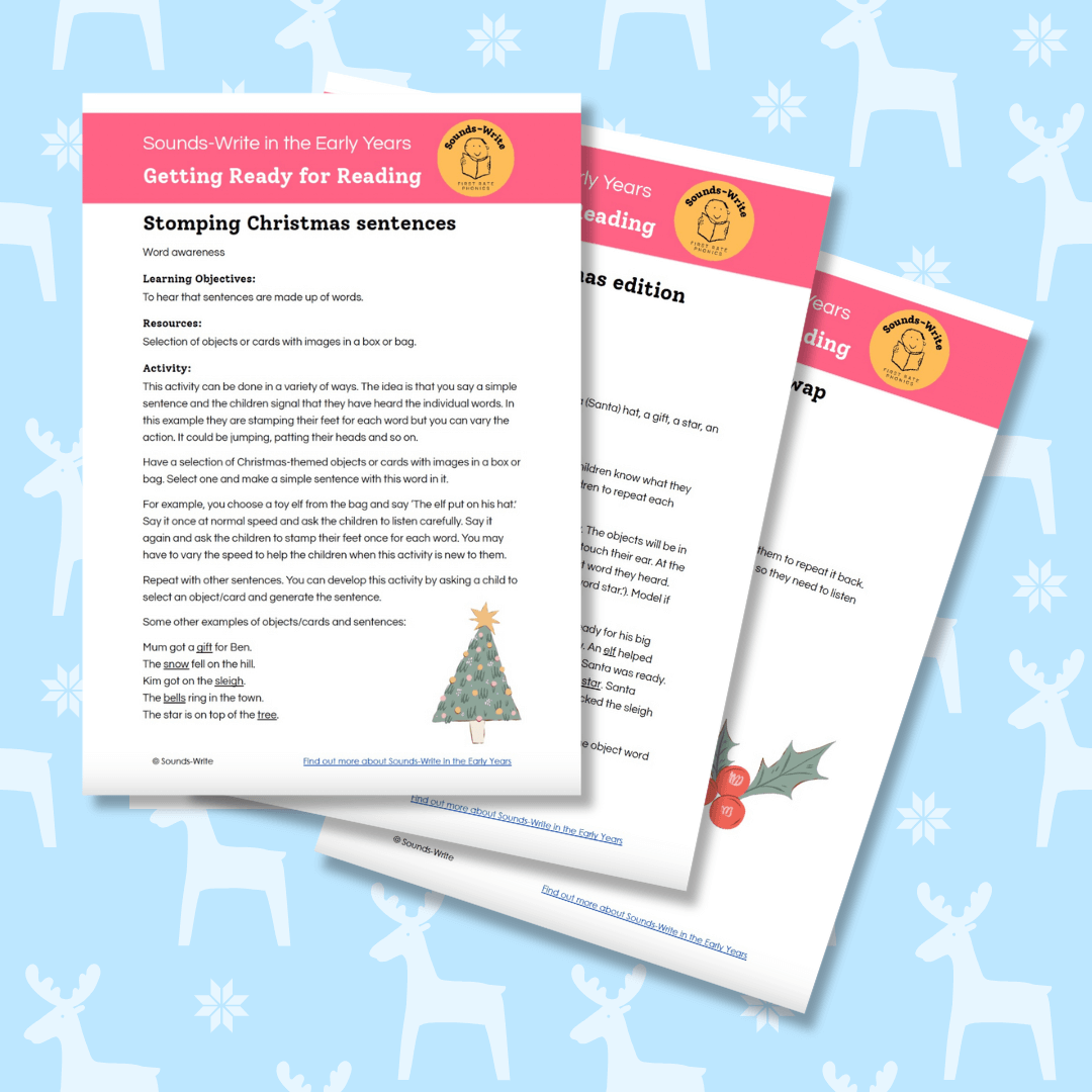 Sounds-Write in the Early Years Word Awareness Christmas Elements